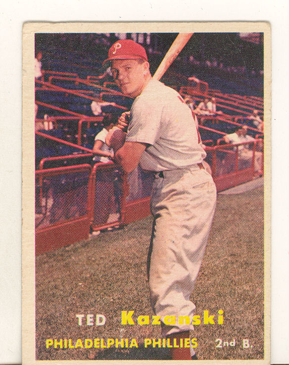 1957 Topps #27 Ted Kazanski