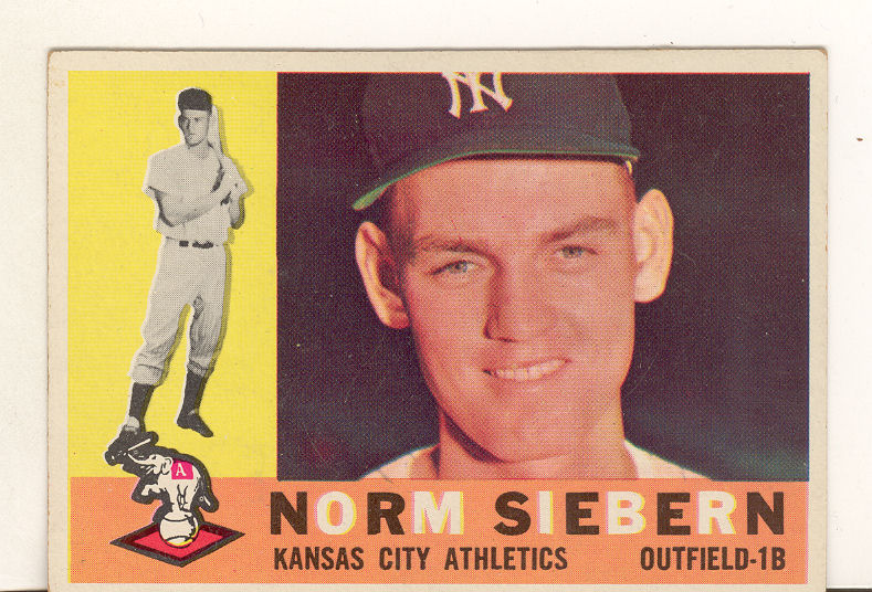 1960 Topps #11 Norm Siebern front image