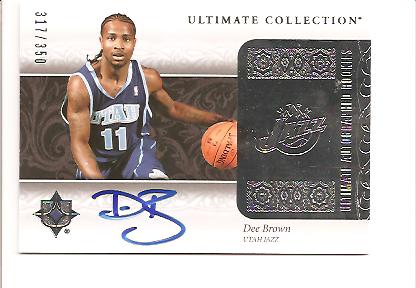 2006-07 Ultimate Collection #190 Dee Brown AU RC