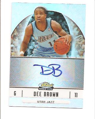 2006-07 Finest Rookie Autographs Refractors #77 Dee Brown F