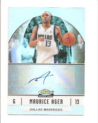 2006-07 Finest Rookie Autographs Refractors #95 Maurice Ager C