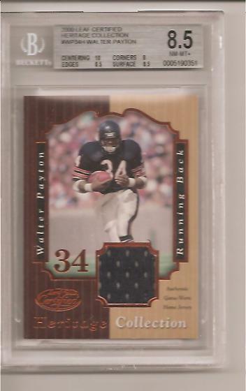 2000 Leaf Certified Heritage C Walter Payton Blu BGS  8.5