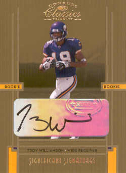 2005 Donruss Classics Significant Signatures Gold #206 Troy Williamson/5 front image