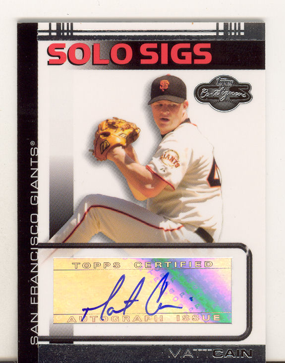 2007 Topps Co-Signers Solo Sigs #MC Matt Cain A