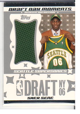 2006-07 Topps Big Game Draft Day Moments Jerseys Jumbo #SS Saer Sene