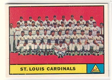 1961 Topps #347 St. Louis Cardinals TC