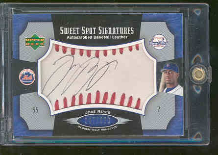 2005 Sweet Spot Signatures Red Stitch Black Ink #RE Jose Reyes/350
