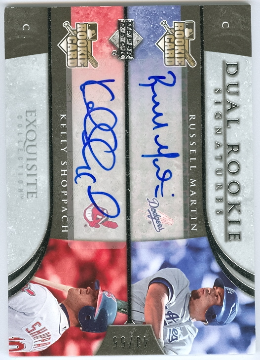 2006 Exquisite Collection #84 Shoppach (RC)/Martin (RC)