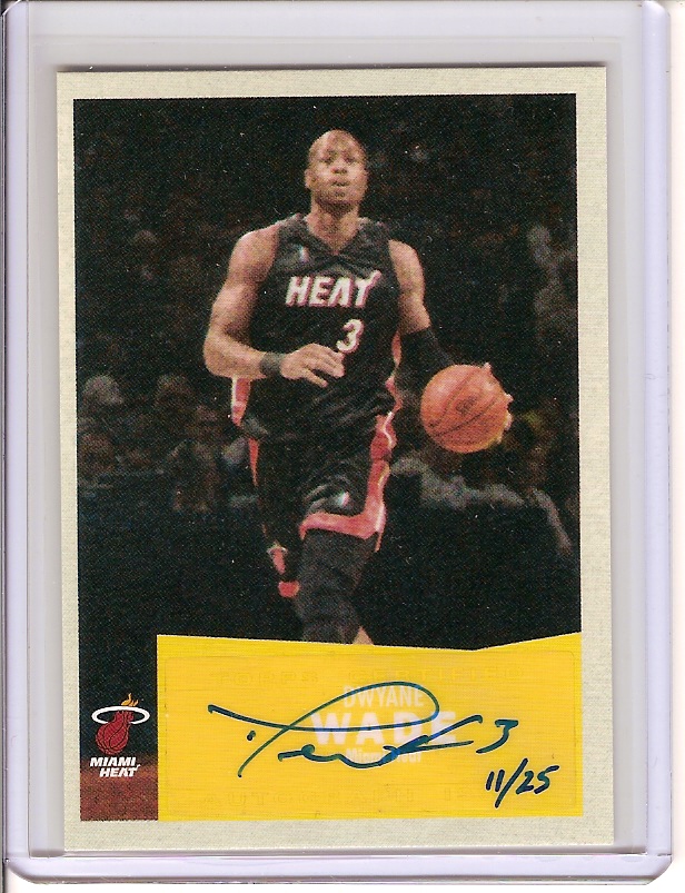 2007 Dwayne Wade Autograph #11/25 - beautiful bold blue auto from the Hawaii Trade Conference! front image