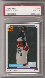 1991 BBM #203 Hideo Nomo PSA Mint 9 ROOKIE! Kintetsu Buffaloes!