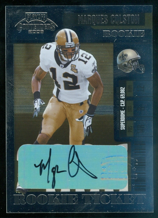 2006 Playoff Contenders #218 Marques Colston AU RC