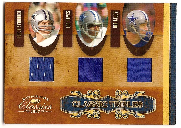 2007 Donruss Classics Classic Triples Jerseys #2 Bob Lilly/Bob Hayes/Roger Staubach