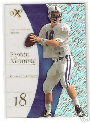 1998 Skybox E-X2001 Football Complete Set (60 Cards) (Includes Rookie Cards of Peyton Manning, Randy Moss, Hines Ward, Ahman Green & Many Others)(Beautiful Plexi-glass Type Cards)