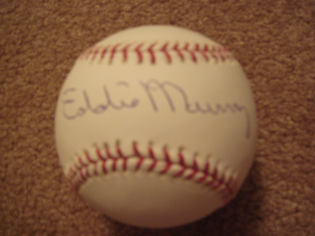 Eddie Murray Autographed Official MLB Baseball With Steiner COA