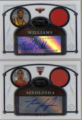 2006-07 Bowman Sterling #97 Thabo Sefolosha JSY AU RC