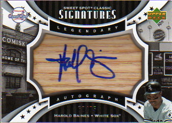 2007 Sweet Spot Classic Signatures Barrel Blue Ink #HB Harold Baines/75