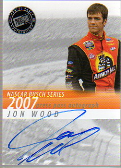 2007 Press Pass Autographs #48 Jon Wood NBS P