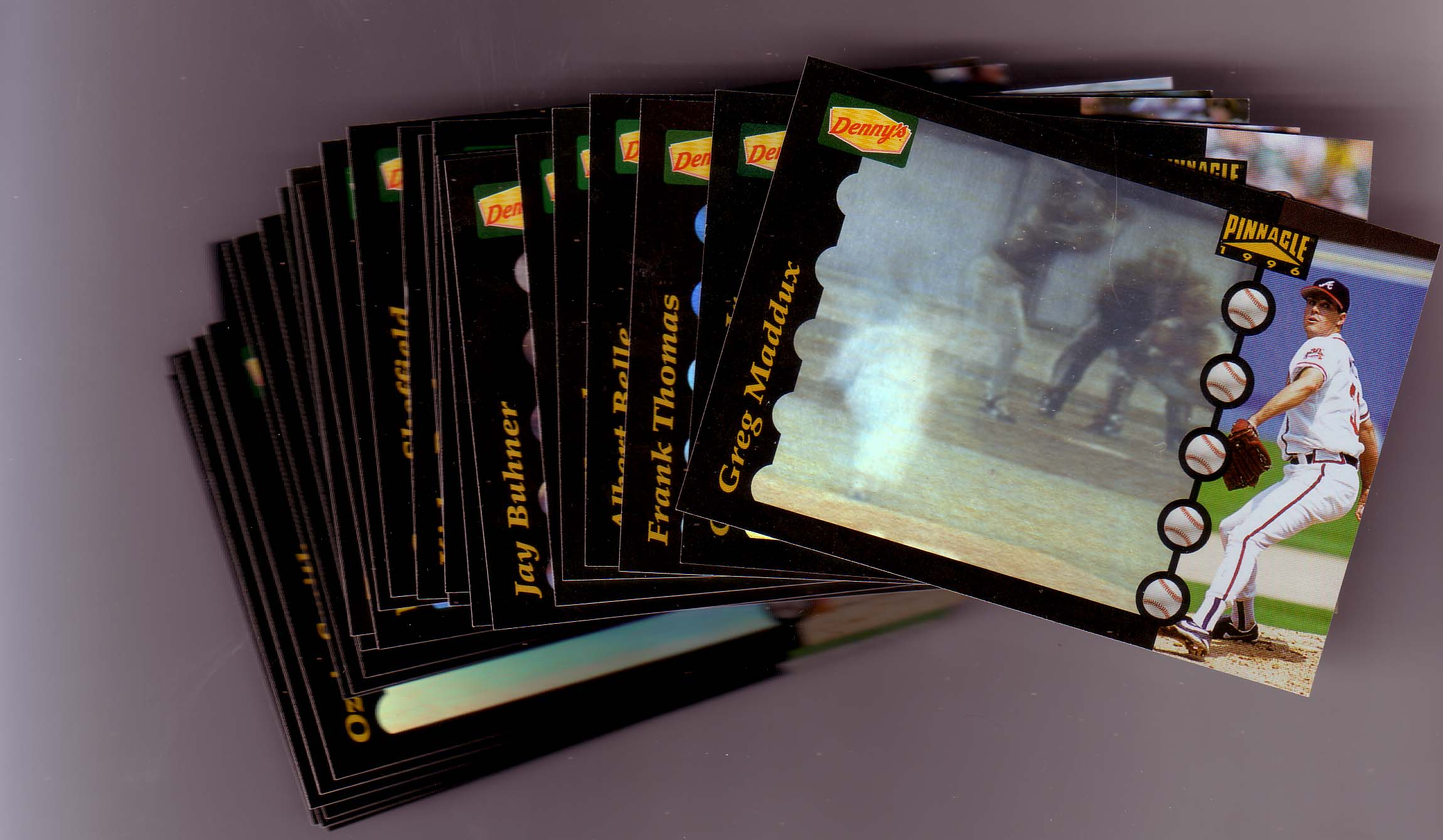 1996 DENNY'S HOLOGRAM COMPLETE MINT BASEBALL SET - 28 CARDS