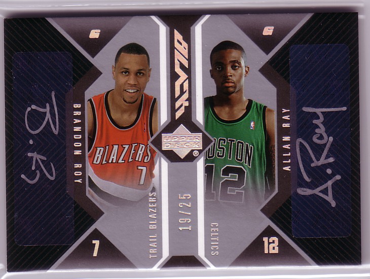 2006-07 UD Black Autographs Dual #RR Brandon Roy/Allan Ray