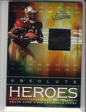 2007 Absolute Memorabilia Absolute Heroes Materials Prime #18 Frank Gore
