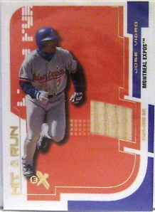 2002 E-X Hit and Run Game Bat #18 Jose Vidro