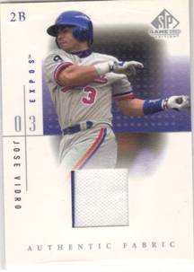 2001 SP Game Used Edition Authentic Fabric #JV Jose Vidro