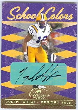 2006 Donruss Classics School Colors Autographs #13 Joseph Addai