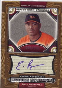2004 Upper Deck Etchings Blue Ink #142 Eddy Rodriguez FE