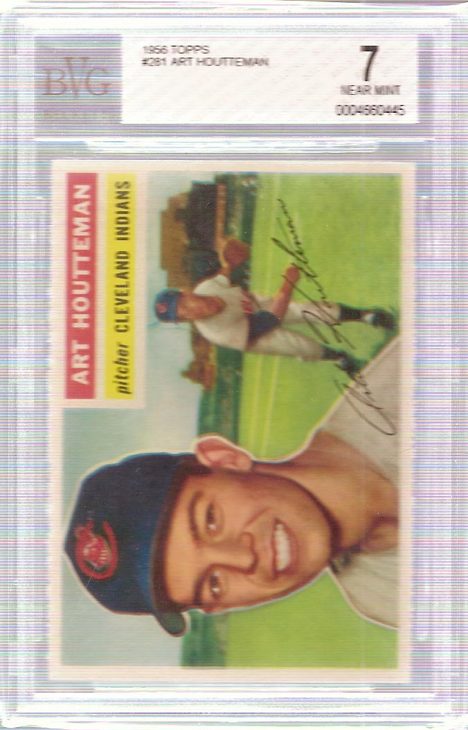 1956 Topps #281 Art Houtteman BVG 7 Near Mint