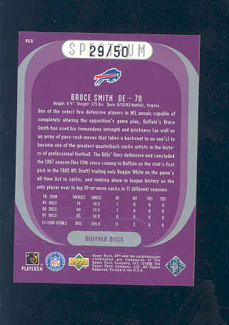 1998 SPx Finite Spectrum #153 Bruce Smith PE