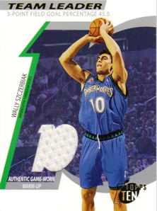 2002-03 Topps Ten Team Leader Relics #TLWS Wally Szczerbiak/1500