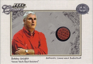 2001 Greats of the Game Feel the Game Classics #21 Bobby Knight Ball