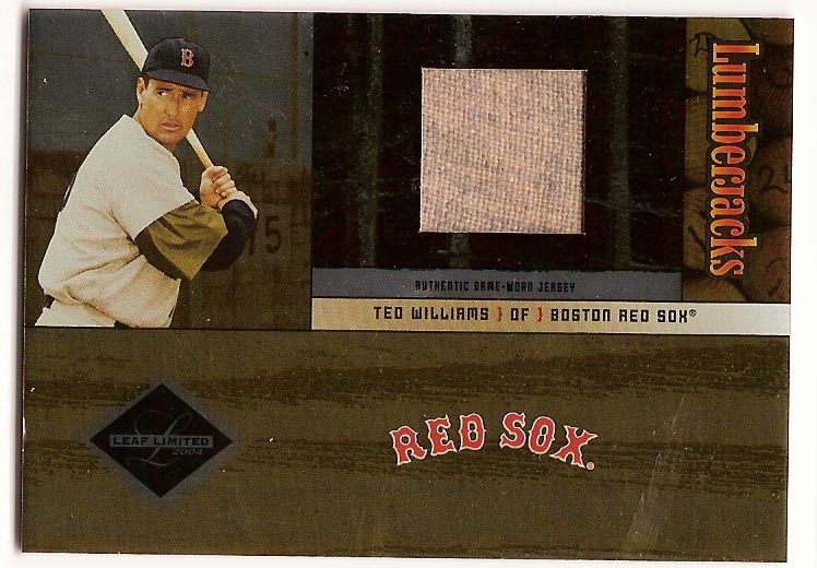 2004 Leaf Limited Lumberjacks Jersey #36 Ted Williams/100