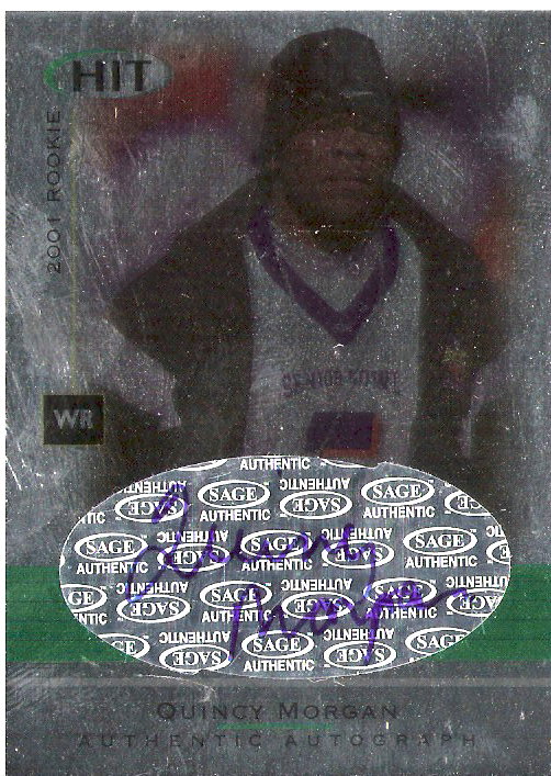 2001 SAGE HIT Autographs Foilboard #A50 Quincy Morgan