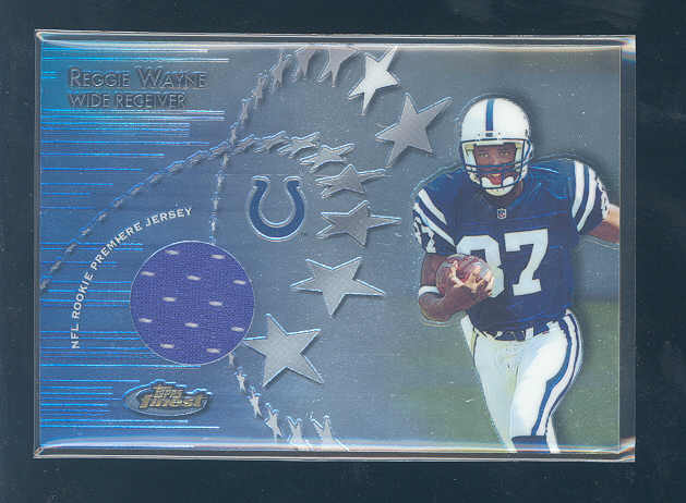 2001 Finest Rookie Premiere Jerseys #RPJRW Reggie Wayne E