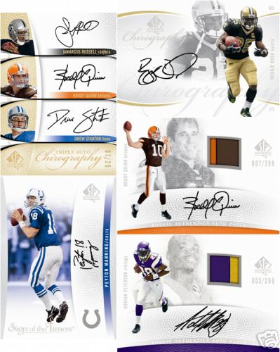 2007 Upper Deck SP Authentic Football Factory Sealed Hobby Box - 3 Autographs ( Poss. Brett Favre ) Per Box On Avg. & Possible Adrian Peterson Autograph Patch Card - In Stock Now      front image