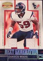 2007 Donruss Gridiron Gear Next Generation Jerseys Combos Prime #9 DeMeco Ryans