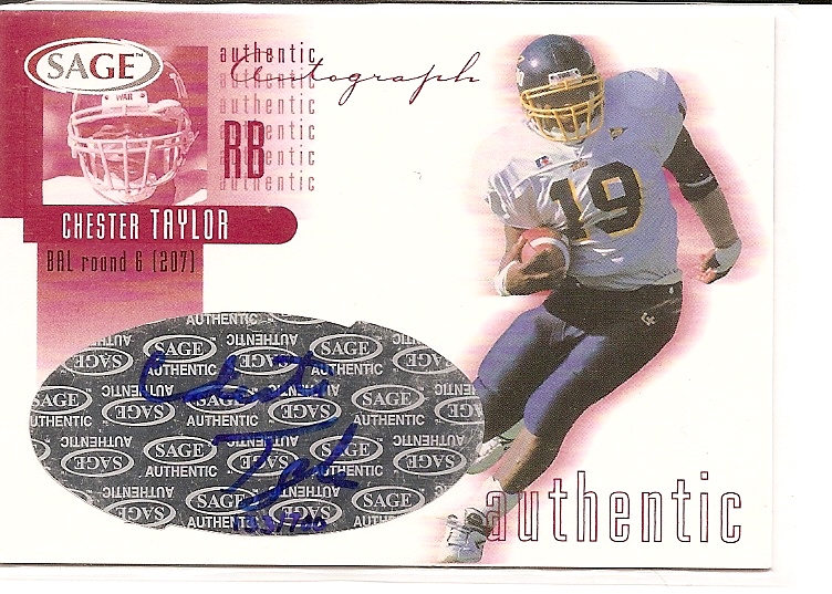 2002 SAGE Autographs Red #A41 Chester Taylor/700