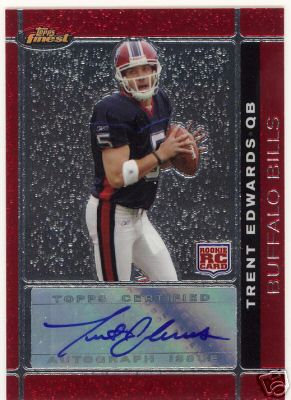2007 Finest Rookie Autographs #105 Trent Edwards D