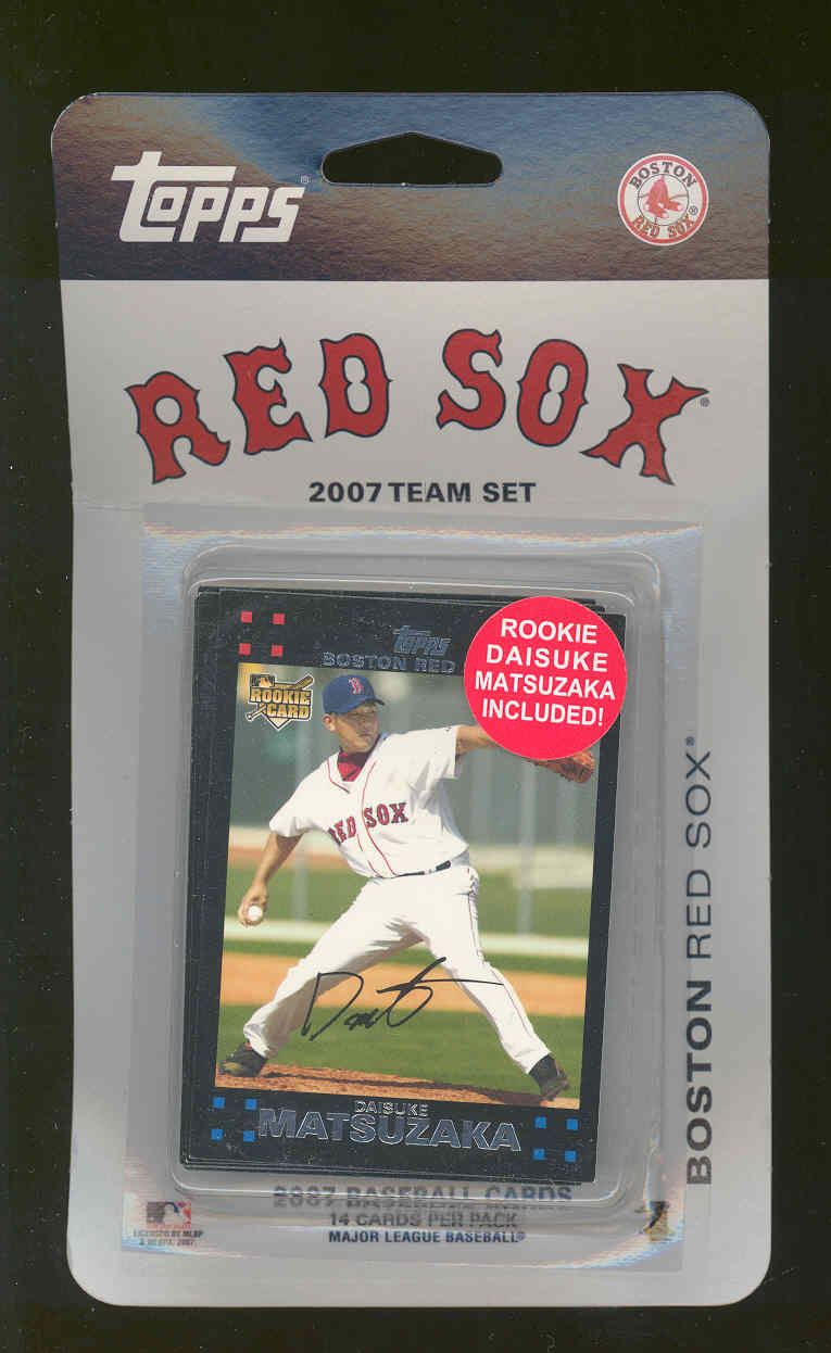 2007 Topps Red Sox World Series Champs Sealed Team Set w/ Daisuke Matsuzaka Rookie David Ortiz Manny Ramirez Jason Varitek Josh Beckett Curt Schilling Mike Lowell Jonathan Papelbon and others