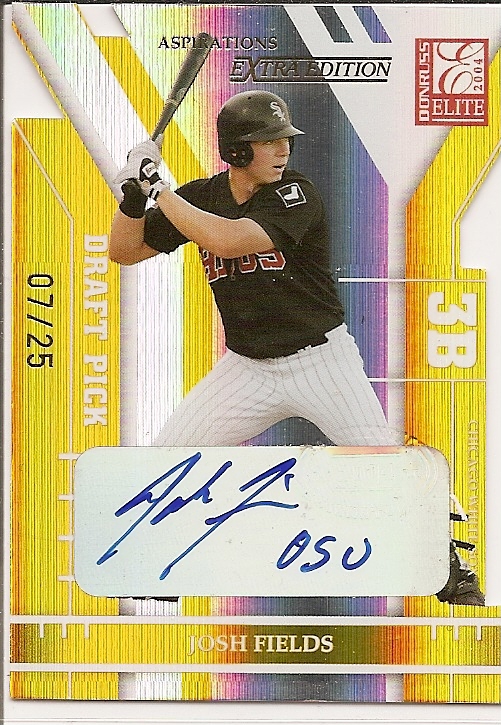 2004 Donruss Elite Extra Edition Signature Aspirations Gold #298 Josh Fields DP/25