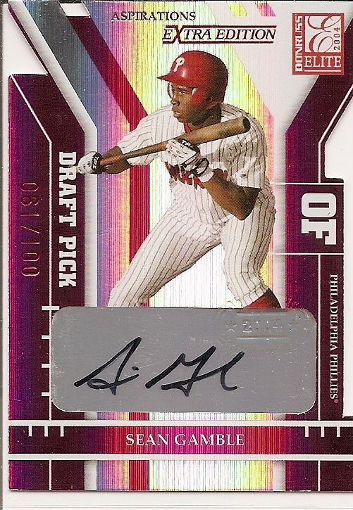 2004 Donruss Elite Extra Edition Signature Aspirations #292 Sean Gamble DP/100