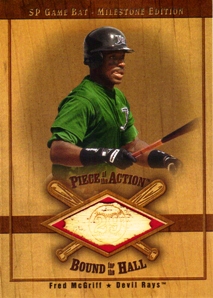 2001 SP Game Bat Milestone Piece of Action Bound for the Hall #BFM Fred McGriff