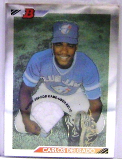 2001 Bowman Chrome Rookie Reprints Relics #5 Carlos Delgado Jsy