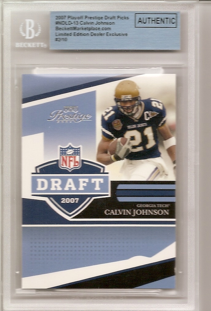 2007 Playoff Prestige NFL Draft #13 Calvin Johnson