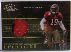2003 Donruss Classics Dress Code Jerseys #DC7 Keyshawn Johnson