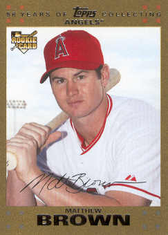 2007 Topps Update Gold #182 Matthew Brown