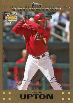 2007 Topps Update Gold #327 Justin Upton