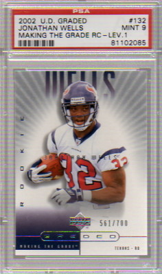 2002 UD Graded #132 Jonathan Wells P RC