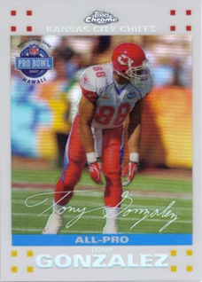 2007 Topps Chrome White Refractors #TC48 Tony Gonzalez PB